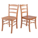 Winsome Wood Ladder Back Chair, Light Oak, 2 Pieces (34232), FURNITURE Winsome