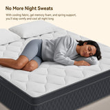 Topllen 12 Inch Twin Hybrid Mattress, Memory Foam & Individually Pocketed Springs for Motion Isolation, Edge Support & Pressure Relief, Fiberglass-Free, CertiPUR-US® Certified, Mattress in a Box Topllen