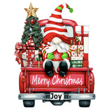 DIYDECORFUN Gnome Diamond Art Kits for Adults,Christmas Diamond Painting Kits, Gift Truck 5D Diamond Dots Paint by Diamonds,DIY Crafts Full Round Drill Gem Art for Wall Decor 12 x 16 Inches DIYDECORFUN