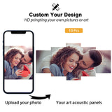 Livole Custom Acoustic Wall Art, Self-Adhesive Soundproof Wall Panels, Personalized Sound Absorbing Wall Art, Decorative Acoustic Panels for Home & Office (10-Pack, 78.7x39.3in) Livole