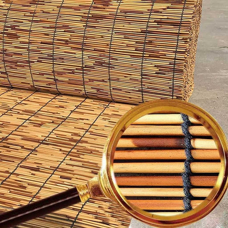 ADafeg Blackout Bamboo Roller Shades for Indoor Outdoor, Vintage Bamboo Blinds for Patio 24in 28in 30in 32in 36in 48in 60in 72in Wide, Natural Bamboo Roll Up Curtain Woven Custom Shades Cordless ADafeg