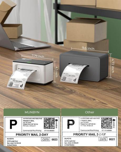 MUNBYN Shipping Label Printer RealWriter 941, 4x6 Label Printer for Shipping Packages, USB Thermal Printer for Home Shipping Small Business, Compatible with macOS, Windows (USB Only) MUNBYN