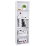 ZENY 5-Tier Shelf Bookcase, Freestanding Wood Storage Display Open Bookshelf for Home Office, White ZENY
