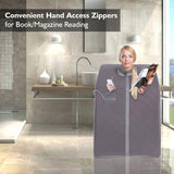 SereneLife Portable Infrared Home Spa | One Person Sauna | with Heating Foot Pad and Portable Chair SereneLife