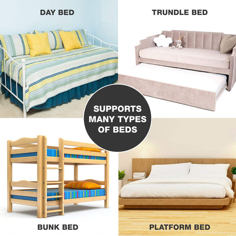 DMI Foldable Box Spring, Bunkie Board, Bed Support Slats for Support to Streamline and Minimize the Bed, No Assembly Needed, Full Size, 60 x 48 DMI
