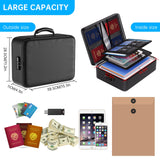 ENGPOW 5200°F Fireproof Document Bag with Lock,Upgraded Heat Insulated Fireproof＆Waterproof Box 8 Layers File Organizer,Portable Home Travel Safe Storage for Important Documents,Passports,Laptop ENGPOW