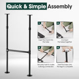 Yes4All 38 Inches Metal Table Legs, Industrial Pipe Counter Bar Height Table Legs, Desk Legs for DIY Dining Table, Workbench, Replacement H Shape Parts with Gloss Black Powder Coating - Set of 2 Yes4All