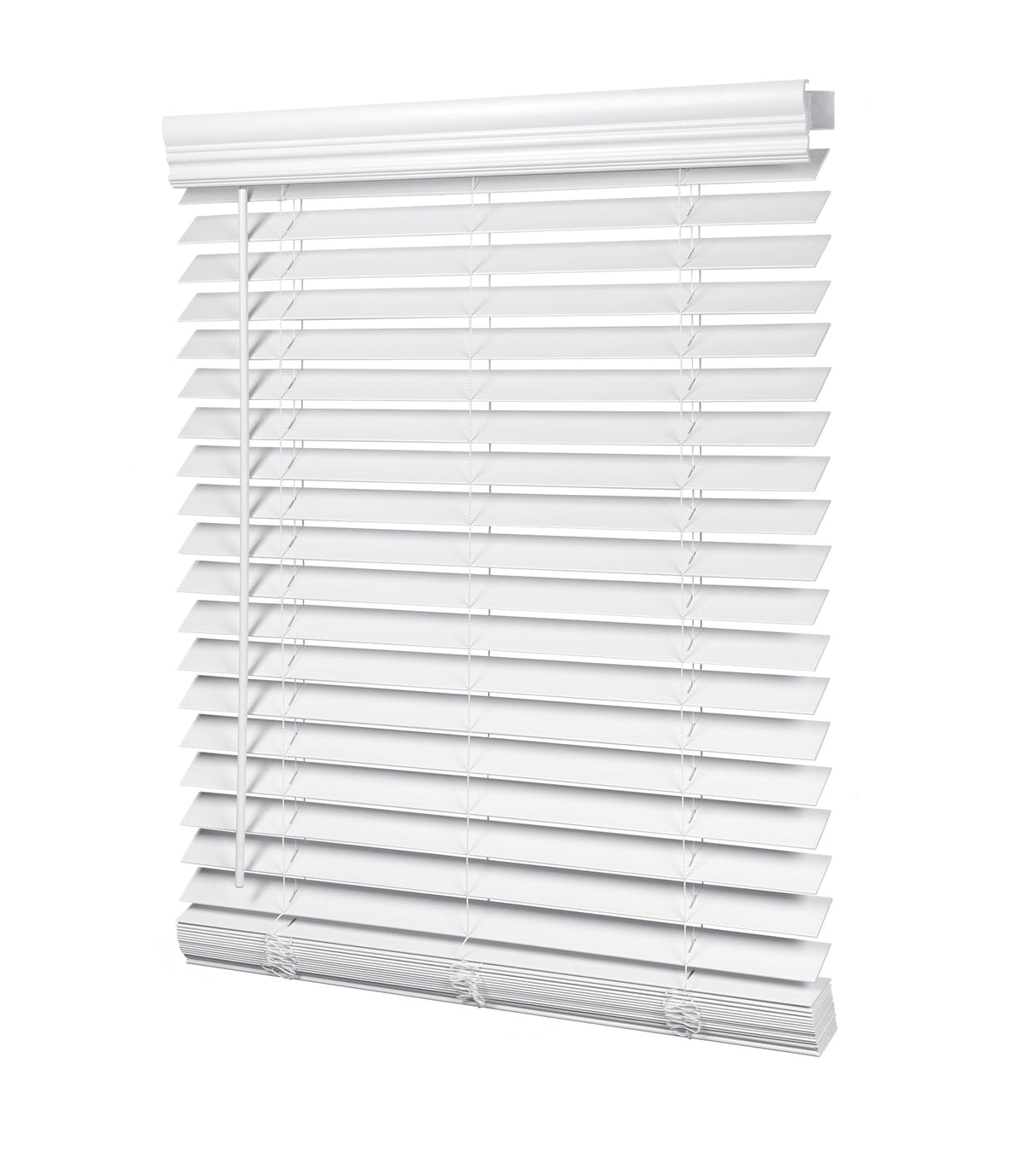 LazBlinds 2-inch Cordless Faux Wood Blinds with Royal Valance, Room Darkening Horizontal Window Blinds, Inside Mount Blinds for Windows - Fit for Window 28.875'' W x 36'' H - White LazBlinds