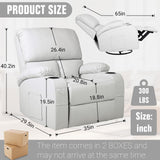 LAFWELL Rocking Recliner Chair, Massage Rocker Recliner Chair with Vibration Massage and Heat, 360° Swivel Recliner Chairs, Living Room, Bedroom, Nursery, RV, Grey LAFWELL