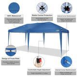 COBIZI Canopy 10x20 Pop Up Canopy Tent 10x20ft Waterproof Party Tent Ez Up Canopy Tents for Parties Wedding Outdoor Commercial Event Gazebo Portable Instant Tent for Backyard Camping Carport, Blue COBIZI