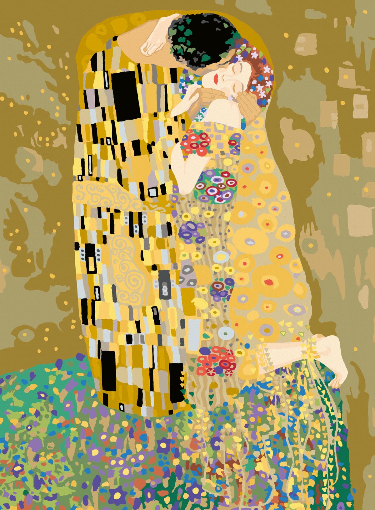 Ravensburger Relax CreArt Klimt: The Kiss Canvas Paint by Numbers Kit | Perfect DIY Art Gift for Adults, Stress Relief, and Creative Hobby Ravensburger