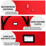 OurWarm Christmas Tree Storage Bag Extra Large Heavy Duty Storage Containers for 8 Ft Artificial Tree 600D Oxford Xmas Holiday Tree Storage Bags with Reinforced Handles Zipper, Red 50" x 15" x 20" OurWarm