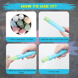 Windspeed Sidewalk Chalk Holder - 10 Pcs Railroad and Jumbo 1 Inch Plastic Holders for Kids, Teachers, Students, School, Office and Artists Windspeed