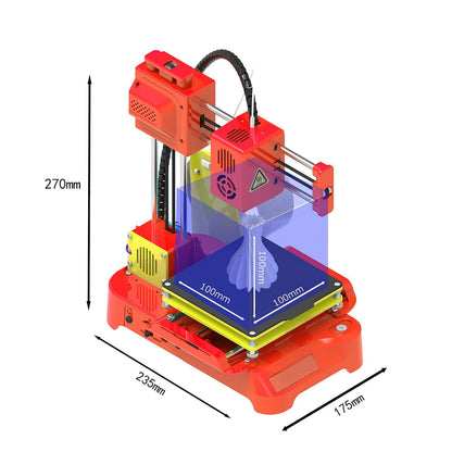 Roberee Mini 3D Printer, K7 Desktop Mini 3D Printer High-Precision Smart Printing Machine for Kids Ages 8, 10-12, 12-14 Teens Beginners Kids Student Educatio Free Filaments Print Size 100x100 - WoodArtSupply