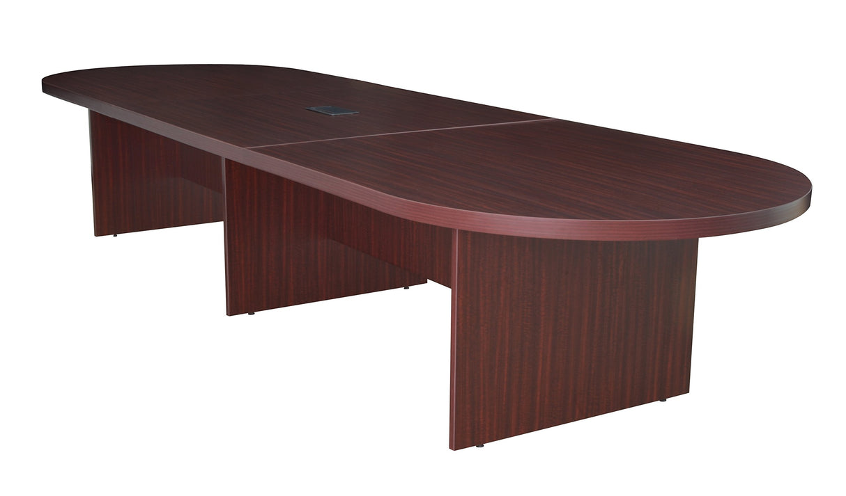 Regency with with Power Data Grommet Legacy Modular Racetrack Conference Table, 168-inch, Mahogany Regency