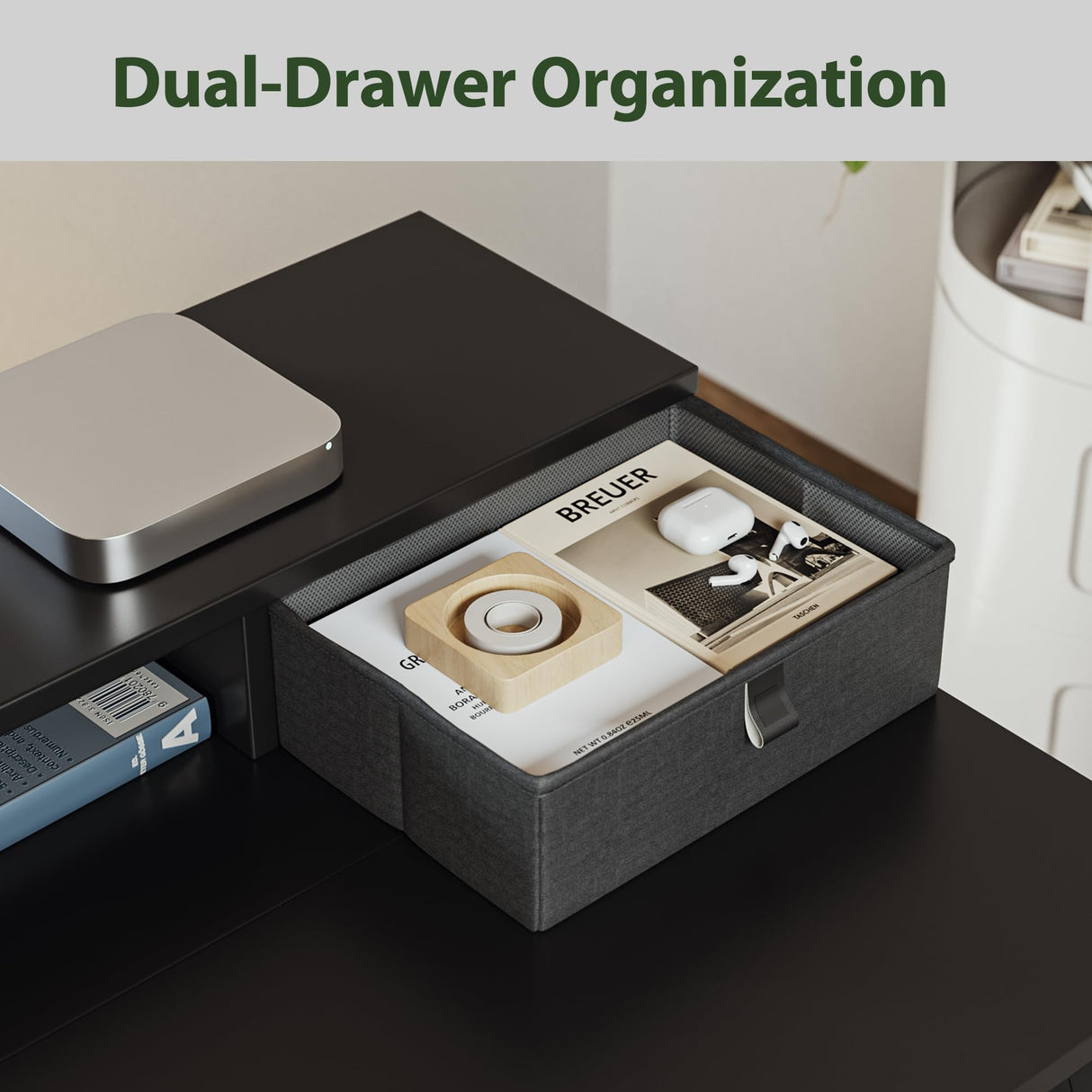 Agilestic L Shaped Electric Standing Desk with 2 Drawers, 63 Inch Ergonomic Adjustable Height Desk with Storage, Corner Desk Sit Stand up Computer Table for Work Office Home, Black Agilestic