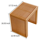 APRTAT Bamboo Dining Bench Indoor Small Bench Entryway Shoe Rack Bench,Outdoor Modern Wood Benches 17 Inch Bamboo Bench for Living Room Hallway Bedroom Bathroom APRTAT