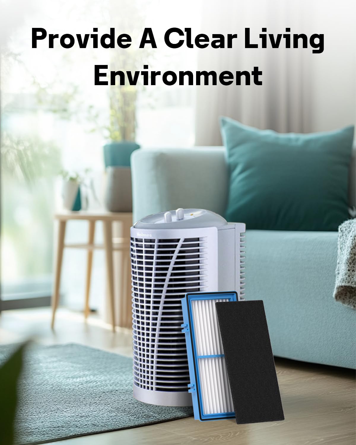 Aer1 Filter Replacement for Holmes Air Purifiers, 2 True HEPA Filters + 4 Carbon Booster Filters, HAPF30AT Leemone