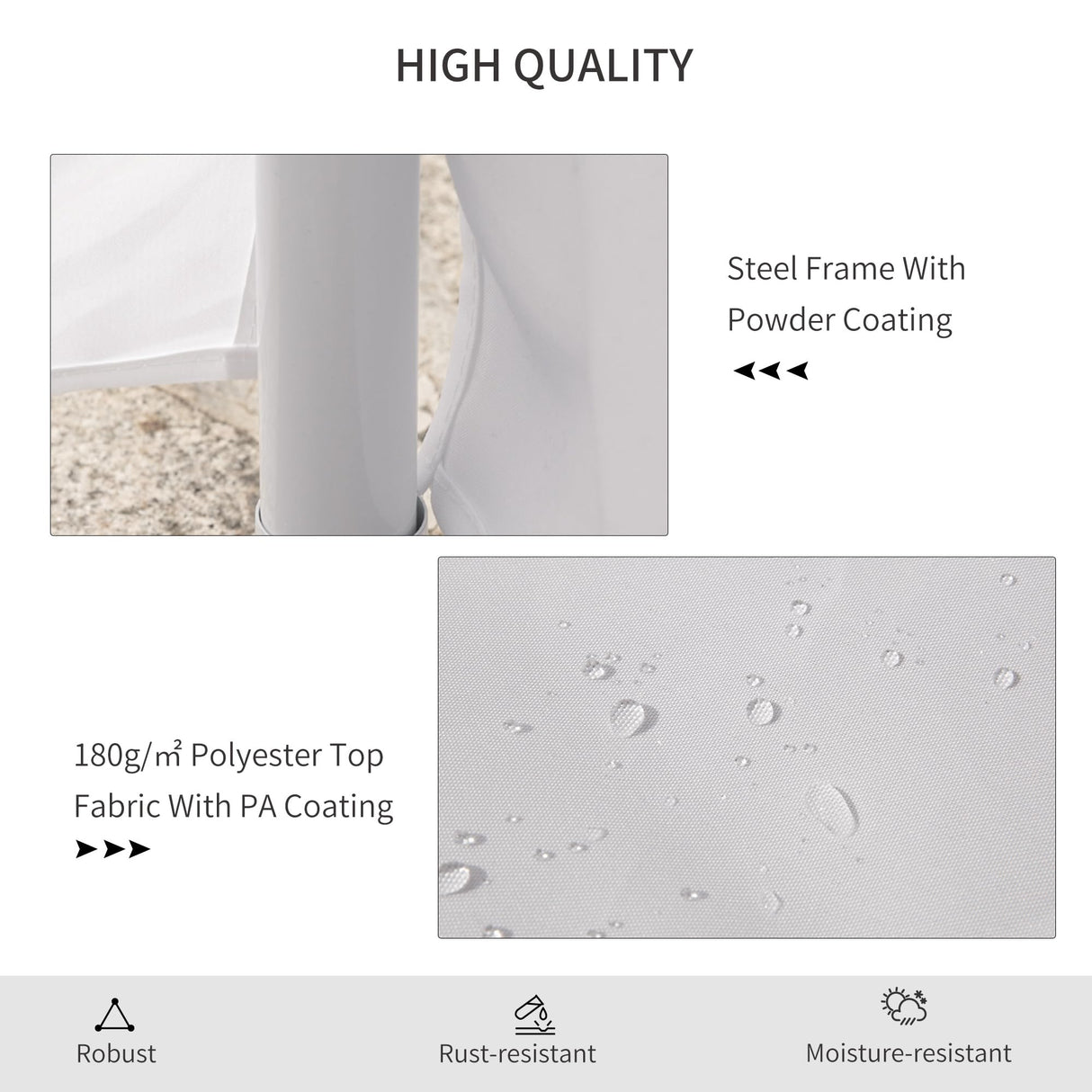 Outsunny 22 x 16 ft Party Tent, Wedding Tent with Sidewalls, Heavy Duty Event Tent with 2 Doors and 6 Windows, Outdoor Gazebo Tent for Party, White Outsunny