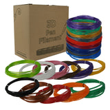 Polymaker 3D Pen Filament Refills 1.75mm PLA, 20 Colors, 10 Feet Each Color PLA Filament 3D Pen Refills, 200 Feet in Total POLYMAKER