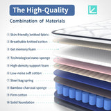 12 inch King Mattress, Hybrid Memory Foam and Pocket Spring, Motion Isolation, Medium Firm,Edge Support, Soft Touch, Cool and Breathable,Comfortable Mattress in a Box Ninare