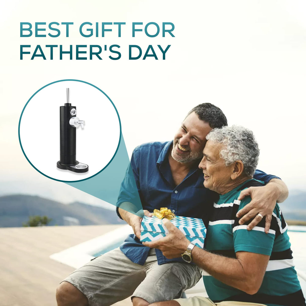 Richard Bergendi Home Draught Beer Pump, Beer kegerator, Beer Tap, Draft Beer Dispenser, Portable Mini Keg For All Can Beers, Ale, Birthday Gift for Men, Husband, Dad, Son, Beer Gifts For Men Black Heisey