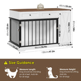 Dog Crate Furniture Kennel with Double Doors Wooden Pet House with 2 Drawers and Storage Cabinet, Indoor Dog Cage Farmhouse Modern Side End Table for Small Medium Dogs, White TTVIEW
