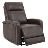 Watson & Whitely Recliner Chair, Zero Wall Reclining Sofa Chair W Power Headrest Type-C Charger, Small Faux Leather RV Recliners Home Theater Seating for Living Room, Chocolate Watson & Whitely