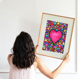 NAIMOER Valentines Diamond Art Kits Heart for Adults, Love Diamonds Art Kits Round Full Drill Diamond Arts Kit Heart Diamond Picture Arts Craft for Home Wall Decor 11.8x15.8 inch NAIMOER