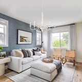 YCZHCC White Farmhouse Chandelier, 6 Lights French Country Chandeliers for Dining Room lighting fixtures, Rustic Wood Hanging Candle Pendant Light for Kitchen Island Entryway Foyer Living Room Bedroom YCZHCC