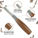 Wood Carving Kit with Sharp Carving Tools – Deluxe Wood Whittling Kit, Carving Knife Set with PU Leather Storage Bag – Complete Woodworking Tools for Beginners and Professionals bellaDimora