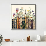 Yezavesu Book Diamond Art Kits for Adults, Book Flower Diamond Painting Kit for Beginners, 5D DIY Round Full Drill Painting with Gem Art Craft Kits for Home Wall Decor 14x14 Inch Yezavesu