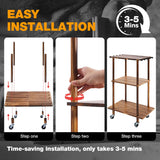 Ghosthorn Fishing Rod Holders for Garage Fishing Pole Rack Hold up to 10 Rods Fishing Pole Holders Wooden Organizer Fishing Rod Rack car Fishing Gear Storage Equipment (3 Tier) Ghosthorn