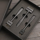 DIUDUS Leather Hole Punch, Prong Punch, Black Hole Punch Tool 5mm, 2/4/6 Lacing Stitching Punch, Round Hole Prong Stitching Chisel Set Leather Working Tools for Leathercraft DIUDUS