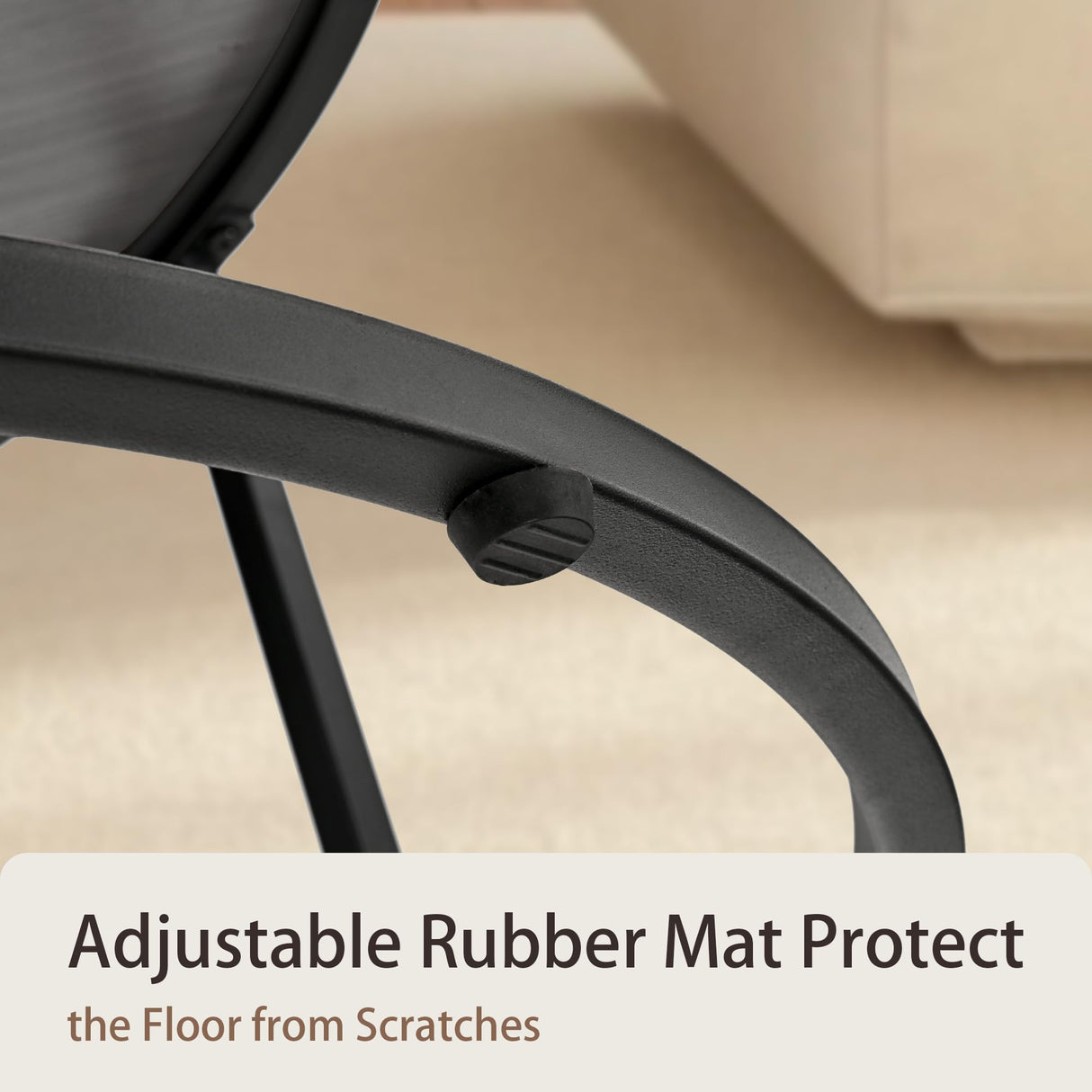 Otterease Nesting Tables Set of 2, Round Coffee Table, Small Nesting Coffee Table with Adjustable Non-Slip Fee, Wood Grain Top Nesting Tables for Living Room, Bedroom (Wood Grain Brown) Otterease