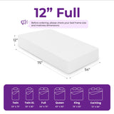 GAESTE 12 Inch Full Cooling Gel Memory Foam Mattress Medium Firm for Cool Sleep Pressure Relieving CertiPUR-US Certified Convenient Mattress in a Box Fiberglass Free (Full, 12 in) GAESTE