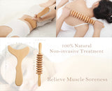 OYAMEQICH Wood Therapy Massage Tools Maderoterapia Kit Body Sculpting Tools for Lymphatic Drainage and Anti-Cellulite .Wood Massager Roller Rpoe for Back and Muscle Pain Relief (Medium) OYAMEQICH