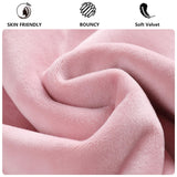 HOMBCK Full Size Bed Frame, Velvet Upholstered Bed Frame with Diamond Tufted Headboard and Footboard, Pink Bed Frame Full, Vertical Channel Tufted Design, No Box Spring Needed, Easy Assembly, Pink HOMBCK