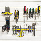 HUZJIEHUI 4'H x 4'W PVC Slatwall Panels Garage Wall Storage System, GraphiteSlat Wall Paneling Garage Organizers HUZJIEHUI