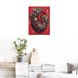 Mechanical Heartt Diamond Painting DIY 5D,Numbering Kit,Human Anatomy Crystal Rhinestone Diamond Paintwork Magical Steampunk Artwork Home Decor Adults Sea Scenics Art Organ Gift(12''Wx 16''H) TUMOVO