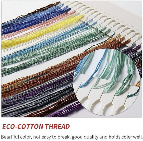 Flower Stamped Cross Stitch Kits - Colorful Flower Counted Cross Stitch Kits for Beginners Adults Needlepoint Cross-Stitch Patterns Dimensions Needlecrafts Embroidery Kits Arts and Crafts WUSARPLY