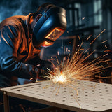 Yeeoy 36" X 24" Welding Table, 1200 lbs Load Capacity Welding Workbench Table with Wheels, Mobile Steel Welding Workstation, Welding Cart for Welding Sawing Yeeoy