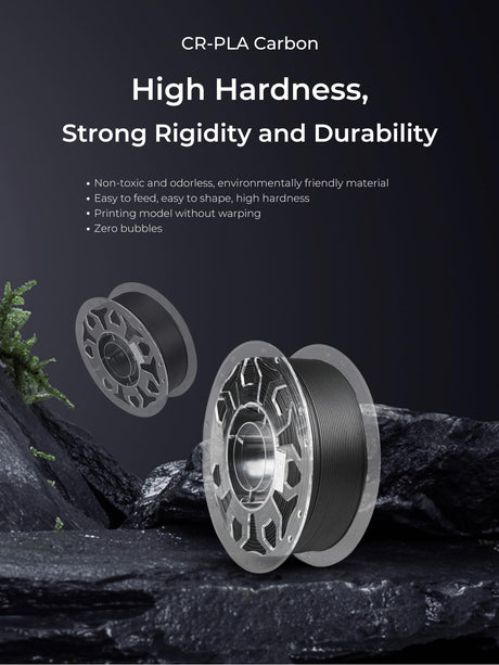 Creality Carbon Fiber Filament 1.75mm, 3D Printer Filament, 1kg (2.2lbs) Spool, No Warp Enhanced Toughness, ±0.03mm Accuracy Printing Filament, for K1C/ K1 Max & More (Carbon Fiber) Creality