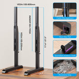 Universal TV Stand, Table Top TV Stand Base Replacement for Most 37 to 86 Inch LCD LED TVs, 7 Height Adjustable TV Legs with Cable Management Hold up to 150lbs, Max VESA 800x600mm, Black AX10TB01 AX WABER