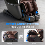 Notired Space Walk & Ankle Stretch 4D Massage Chair Full Body, Unique 2026 Zero Gravity SL-Track Shiatsu Massage Chair Recliner, Electric Calfrest Extension & Foot Rollers, AI Voice Control S002 Black Notired
