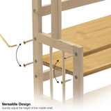 Sorbus Kitchen Countertop Organizer Bamboo Wooden Counter Storage Shelf Rack for Spice, Soap, Skin Care, Makeup Display Stand, Bathroom Shelves, Vanity, Office (3-Tier) Sorbus