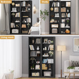 Thacuok 75" Tall Bookshelf & Bookcase, 6-Tier Adjustable Storage Shelves, Book Shelf with Anti-Tipping Device, Modern Display Rack for Living Room, Bedroom, Office Thacuok