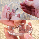 BUYGOO 50Pcs 2.4 inch Make Your Own Buttons Clear Button Pin Picture Button Pin Button Badge Clear Picture Buttons for DIY Crafts and Children's Paper Craft Activities and More BUYGO