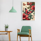 hyzsj Paint by Number for Adults Framed Canvas, DIY Butterfly Arts and Crafts for Adults Beginner with Wooden Easel, Paint Brushes, Acrylic Paint Set for Home Wall Decor（11.8x15.7inch hyzsj