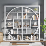 Tribesigns Bookshelf, Modern 5-Tier Etagere Bookcase, 70.8 inch Tall Bookshelf with 8 Open Storage Shelf, Book Shelf Display Tack Shelving Unit for Home Office Living Room, White Tribesigns